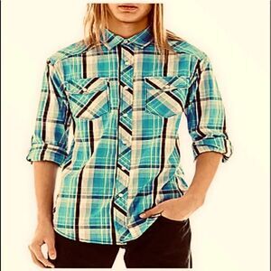 Mens Chalc Authentic Brand western button down shirt